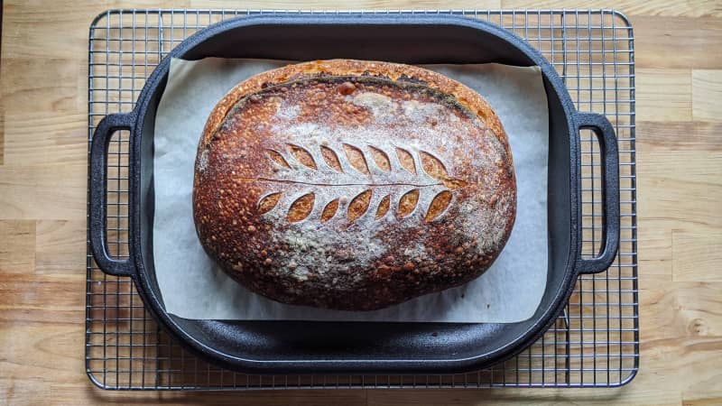 Cast iron bread pans top